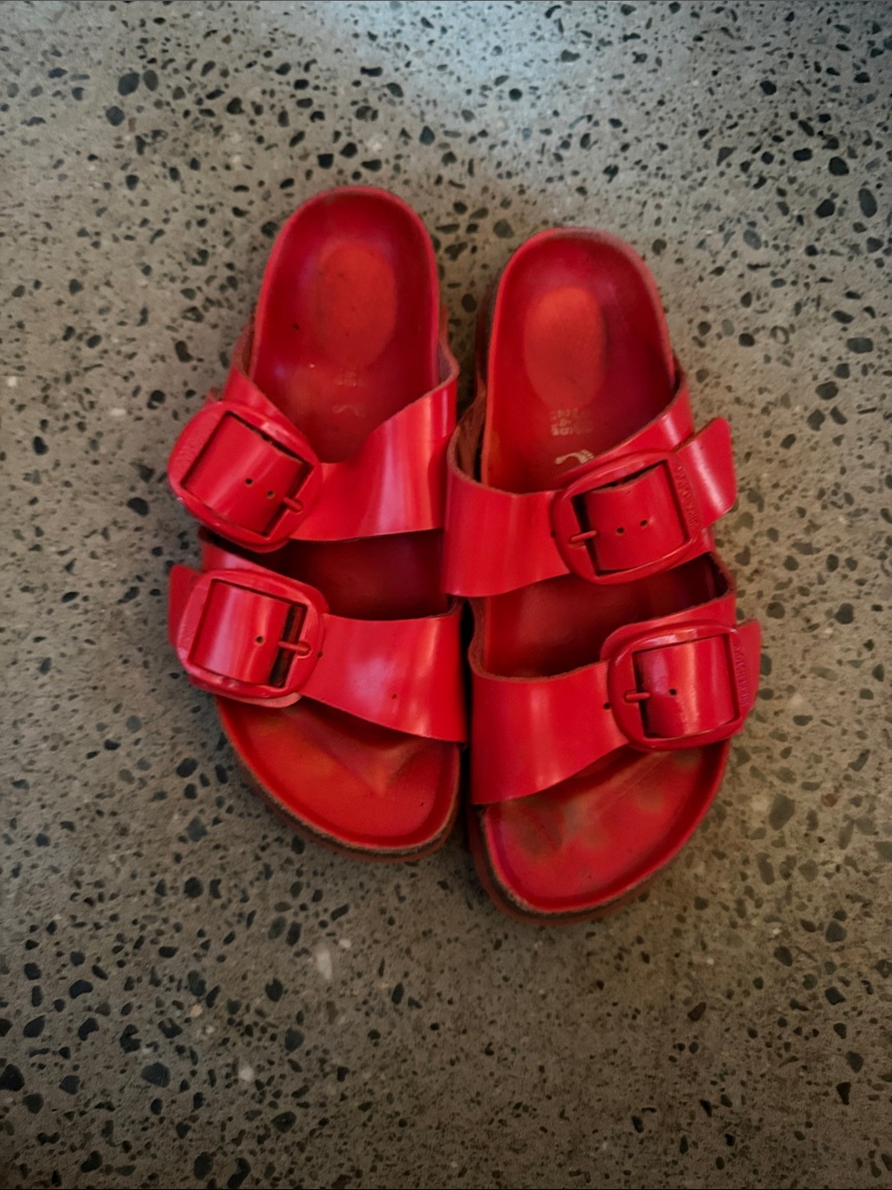 Women’s Birkenstock Arizona Red Big Buckle Slide 38 Regular